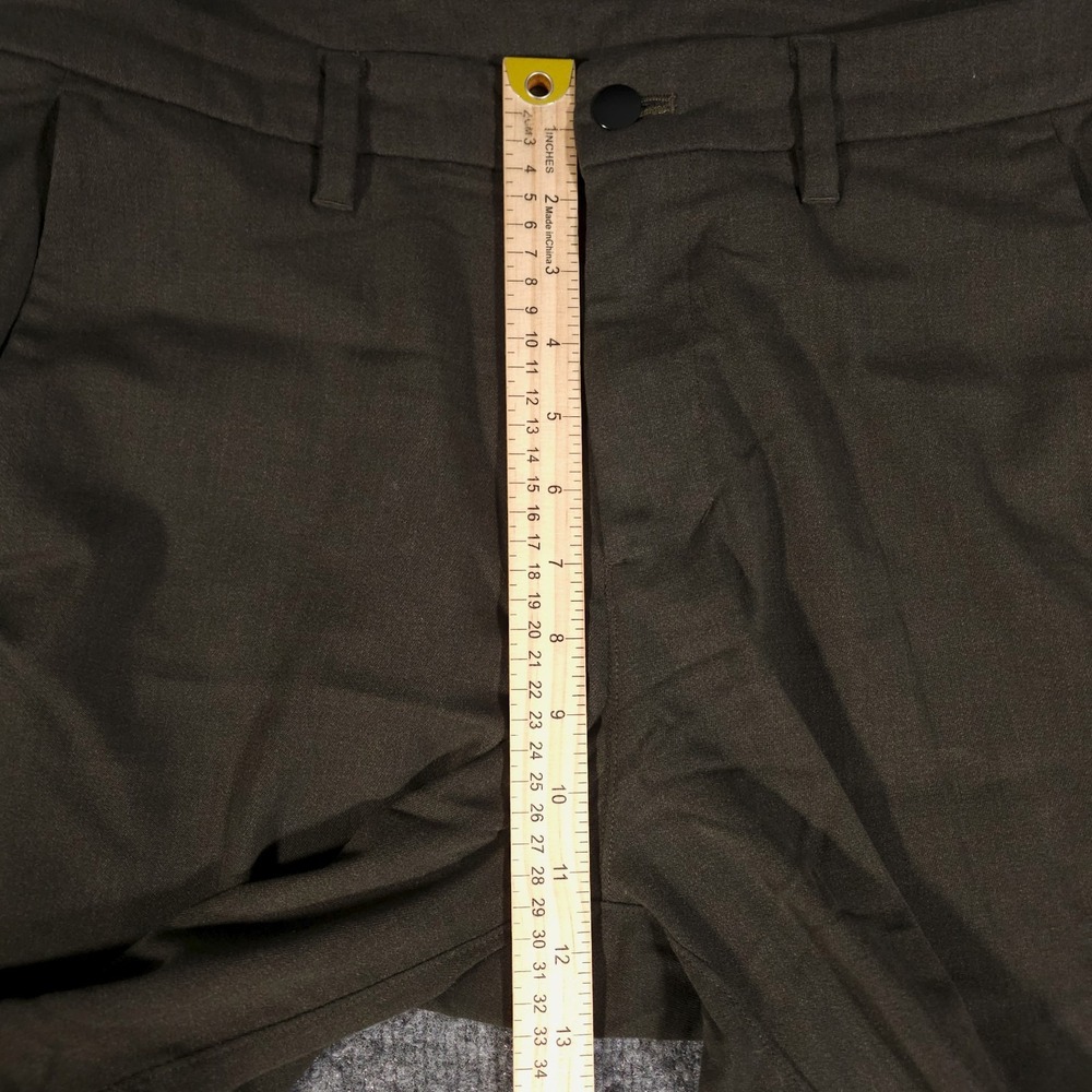 Lululemon Mens 34x31 Commission Pants Olive Green Classic Stretch Casual Zip - Picture 5 of 7